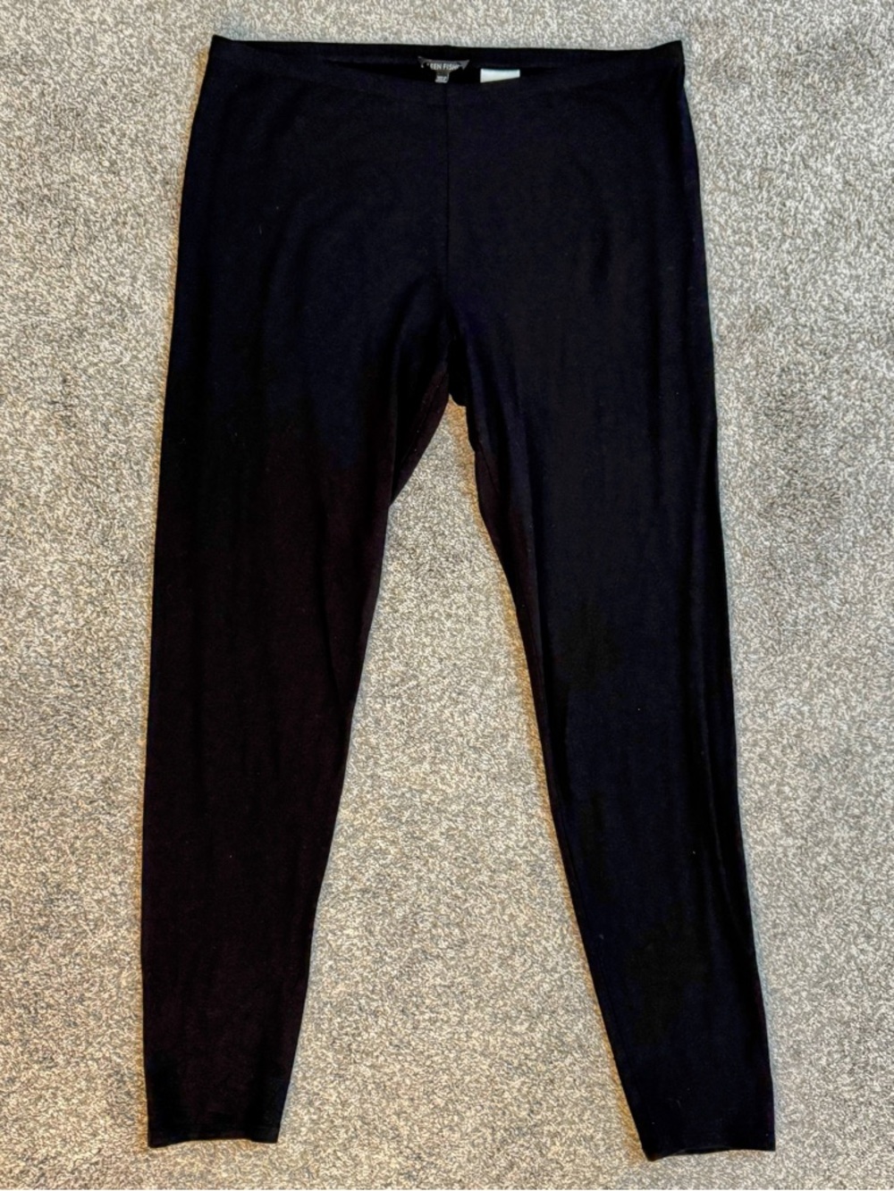 Eileen Fisher Women's Size L Black Pull On Stretch 34 x 27 Ankle Pants